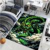 Green Flaming Dragon Swirling Through Clouds Carpet for Living Room Bedroom Sofa Home Decor Rus Non-slip Floor Mat Luxury Gift