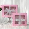 1Pcs Gift Box With Clear Window Cookie Cake Candy Party Wedding Packaging Display Gift Box