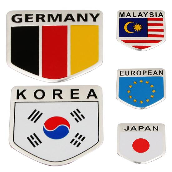 3D National Flag Body Bumper Car Auto Emblem Window Badge Decor Decals Sticker