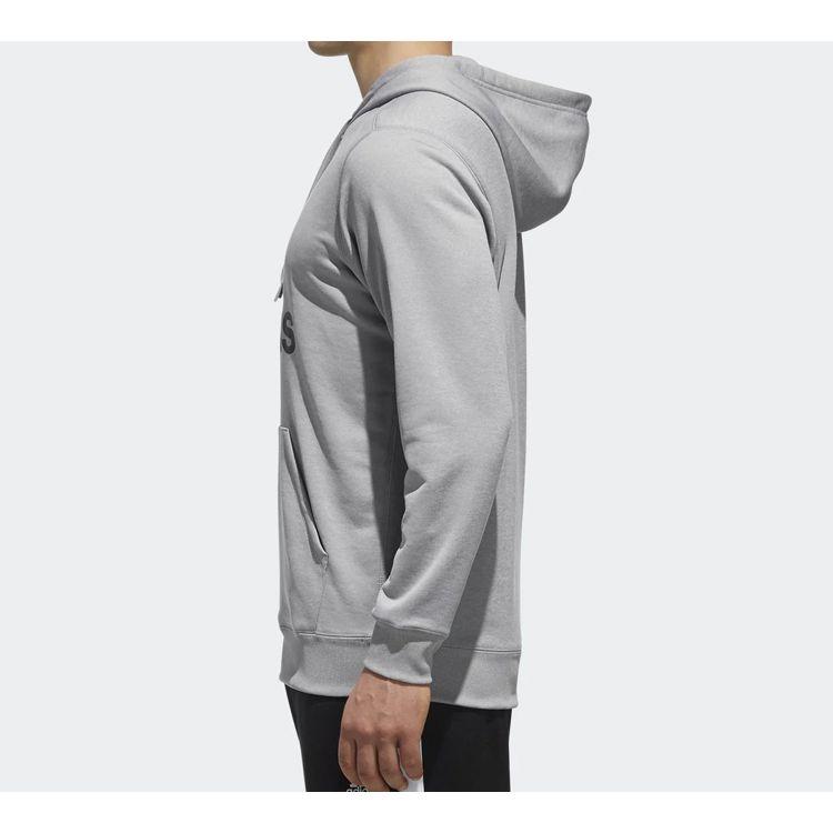 adidas Толстовка с капюшоном и принтом логотипа, мужские топы, серая DN1417
