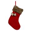 Christmas socks gift bag 20 inch twisted rope wool knitted Christmas socks gift bag fireplace home Christmas decoration