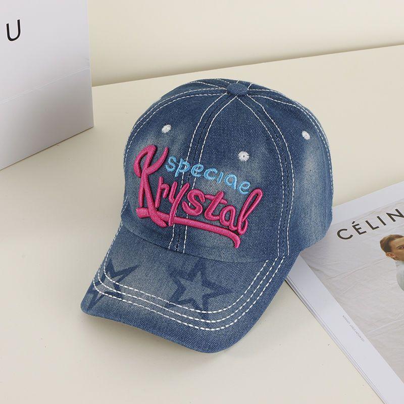 Cowboy hat casual cap summer ladies visor spring and autumn new outdoor embroidery letter versatile hat