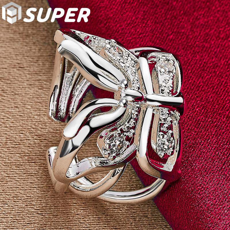 Ювелирные изделия из стерлингового серебра 925 пробы с бабочкой и цирконом AAA