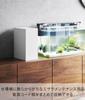 Yamazaki Jitsugyo Aquarium Side Storage Box White W16 X D30 X H36cm Tower with Lid Cable Box 1891 [Completed Product] Two-Layer