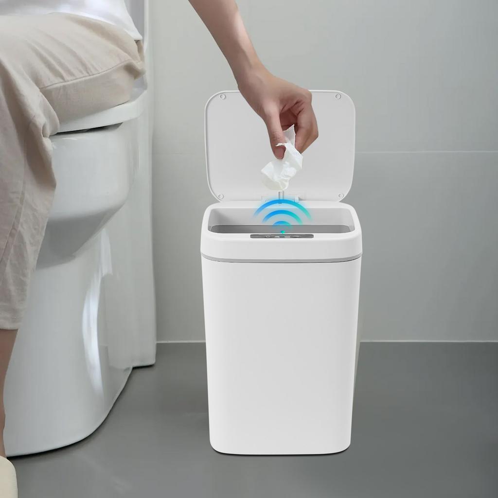 16 л Интеллектуальное сенсорное мусорное ведро, сенсорное мусорное ведро IPX5 для кухонь, ванных комнат, спален, гостиных, офисов