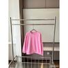 Womens 3D Embroidered Cotton Sweatshirt Round Neck Long Sleeve Casual Sporty Top