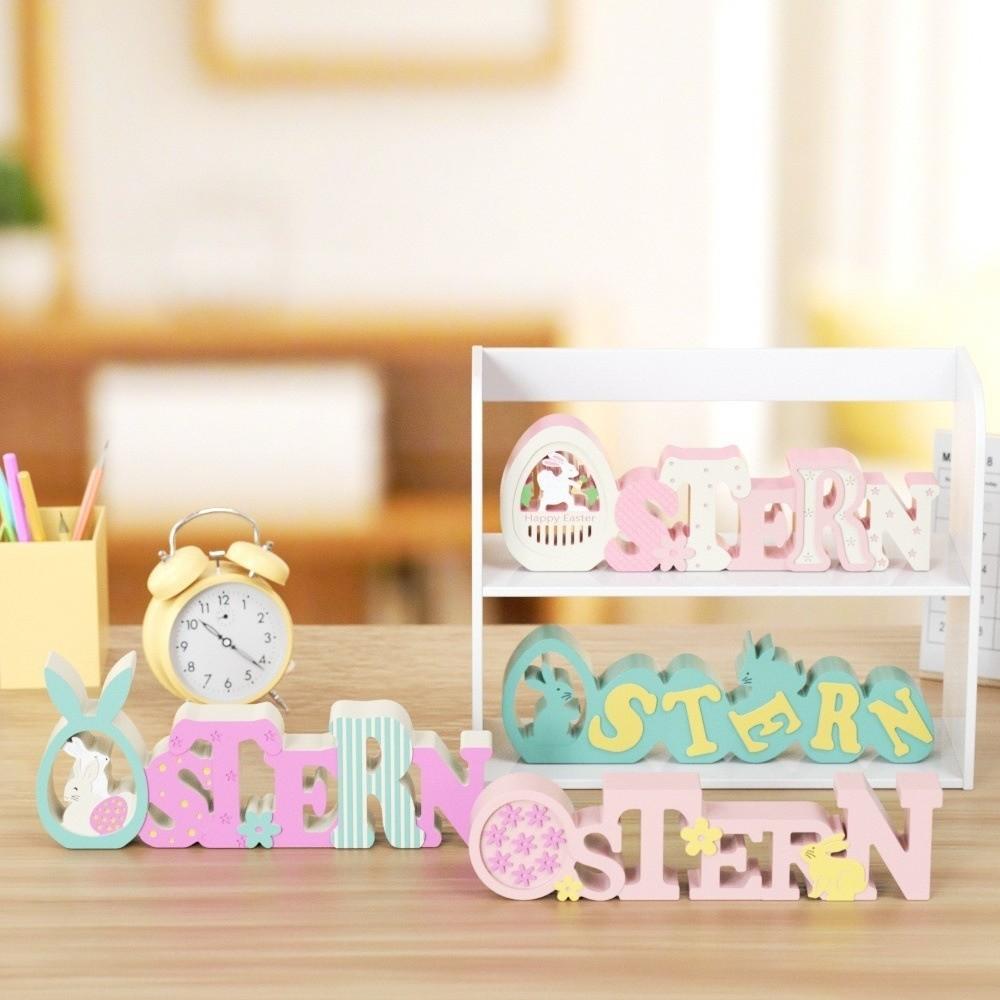 Non-Stick Easter Letter Ornament Flexible Bunny Egg Mold Rabbit Cement Mold  Holiday Ornament