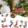 2D Christmas Tree Hanging Ornaments Acrylic Christmas Dachshund Dog Ornament Car Pendant Home