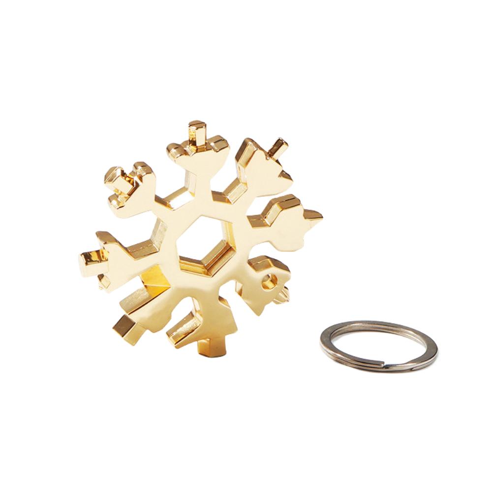 18-in-1 Stainless Snowflake Wrench Multi-Tool Popular Portable Steel Creative Outdoor Bicycle Repair Tool Open a Bottle