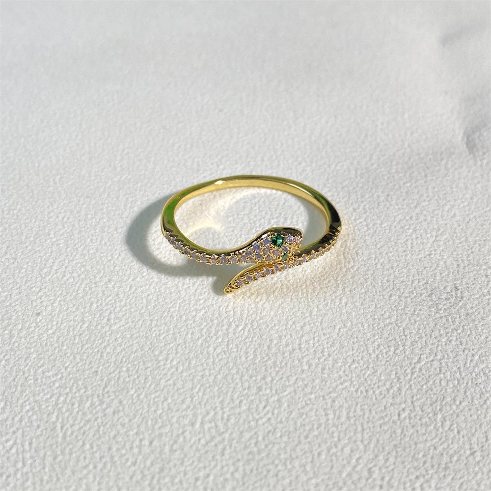 Корейское минималистичное кольцо-змея - Модное открытое кольцо в холодном стиле для женщин
