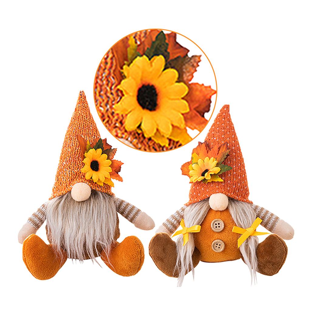 Thanksgiving Gnome Hanging Ornament Knit Hat Harvest Decor Soft Polyester Wall Decor For Home Party DIY