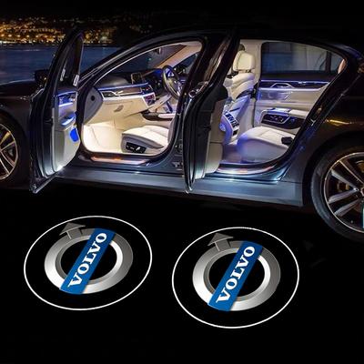 Для XC60 XC40 XC90 S90 V60 S60 V90 C40 Углеродное волокно 2 шт. Подсветка дверей автомобиля Светодиоды в двери Проектор логотипа Световой сигнал приветствия на двери