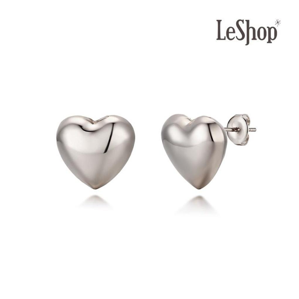 [LsSHOP] Серьги-гвоздики 14K в форме сердца-шарика (Позолоченный)_LJ4020BRE