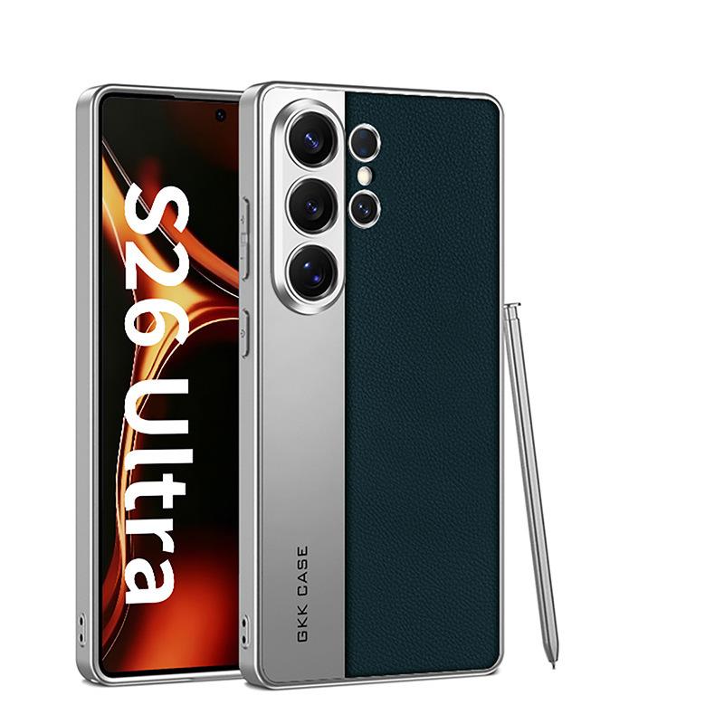 Применимо к чехлу для мобильного телефона Samsung S26Ultra S25Ultra гальванизированная гладкая кожа с мелкими отверстиями S24U/23U защитный чехол с ощущением кожи