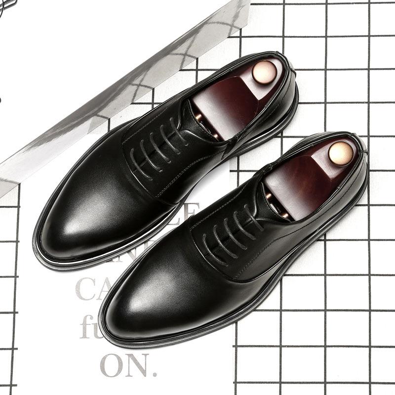 Mens Formal Shoes Genuine Leather Oxford Shoes For Men Italian 2024 Dress Shoes Wedding Shoes Laces Leather Broguehjk8