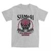 Уличная футболка Sum 41 Band Хлопковые футболки Популярная футболка для взрослых Летняя Потрясающий узор Мужчины Женщины Топы с коротким рукавом