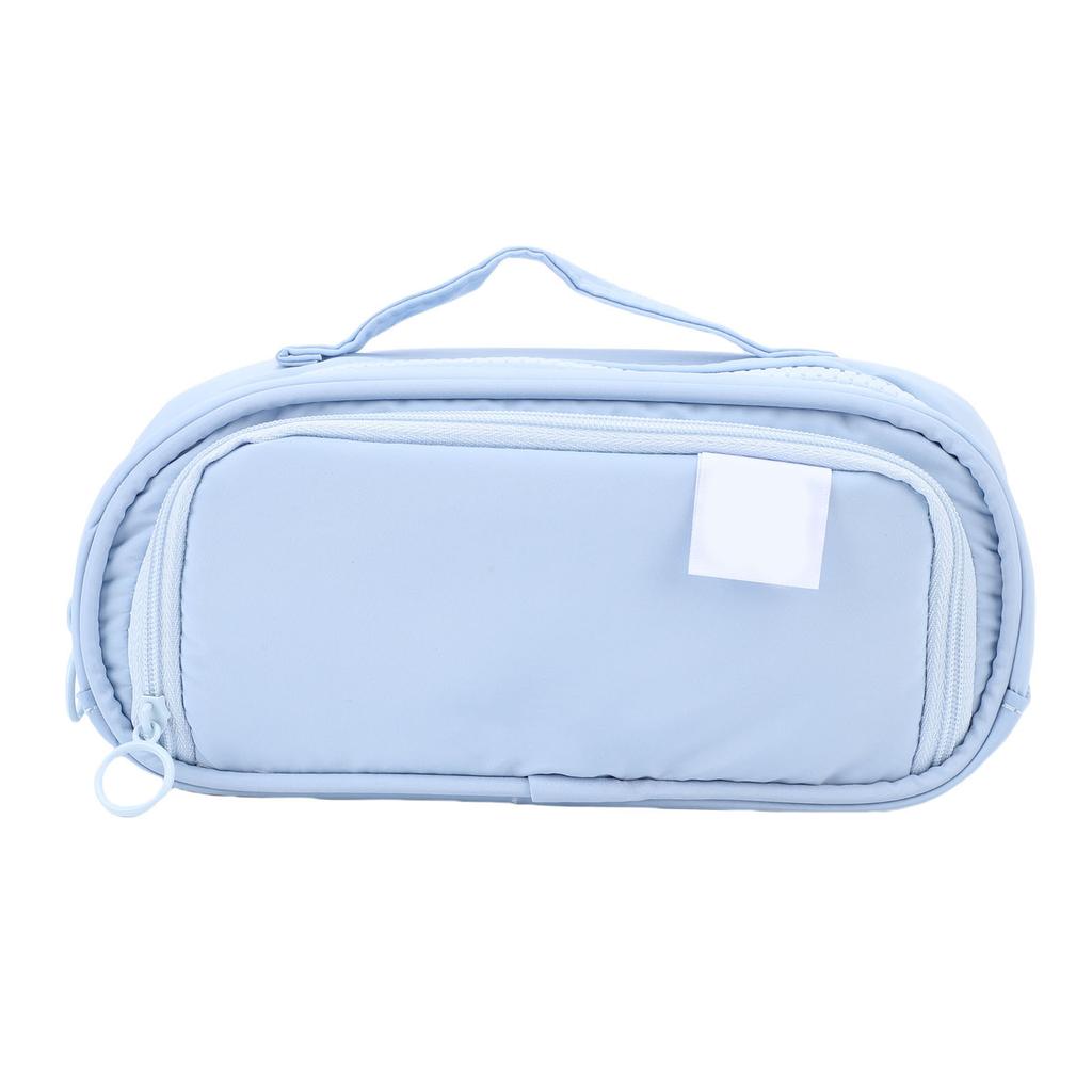 Pencil Pouch with Pull Out Structure Expandable Foldable Pen Bag Canvas Stationery Organizer for Office School Supplies