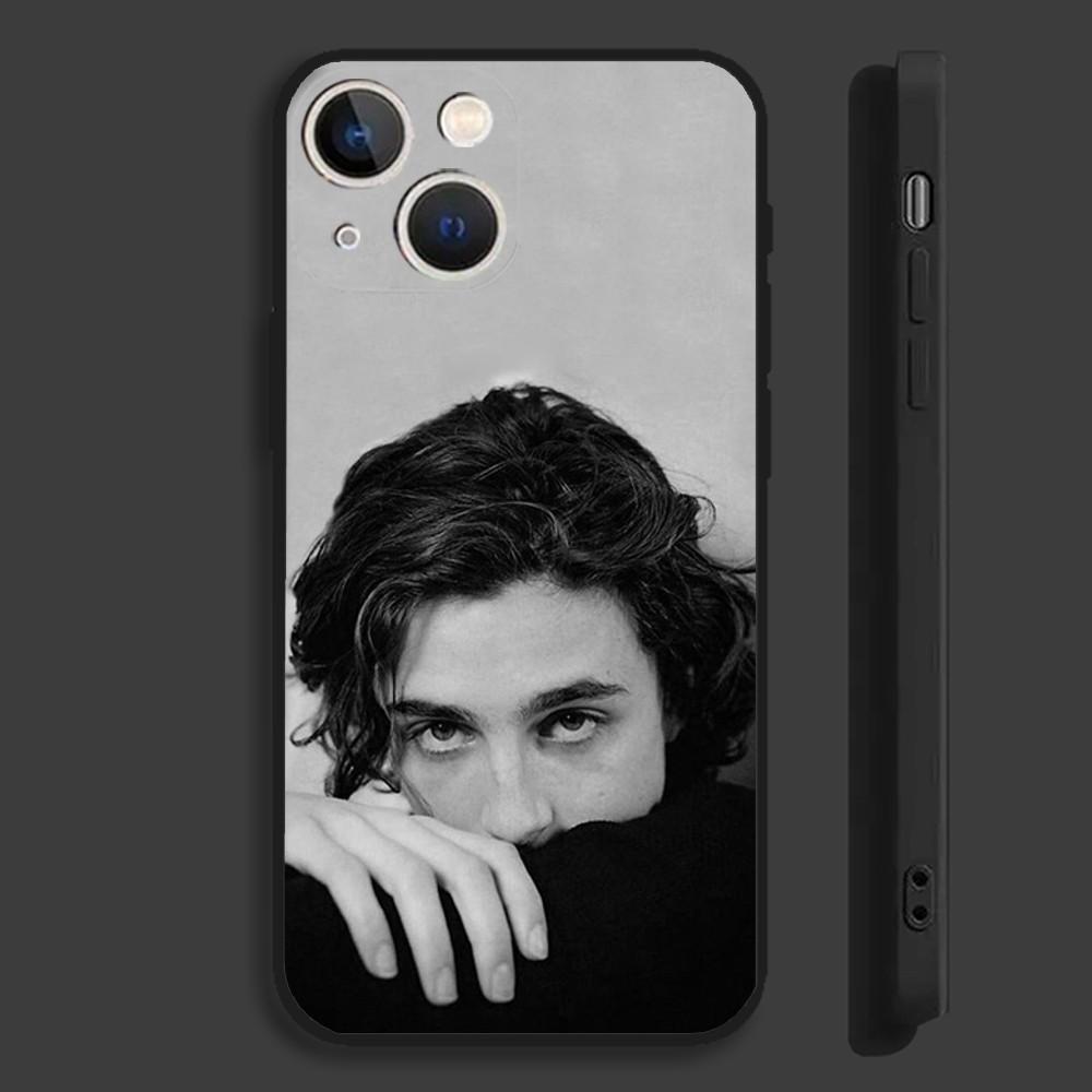 Чехол для телефона с Тимоти Шаламе Для iPhone 15,14,13,12,11,Pro,Max,Plus,Mini,X,XS,XR,8,7,6,S,Plus,SE Мягкий черный чехол