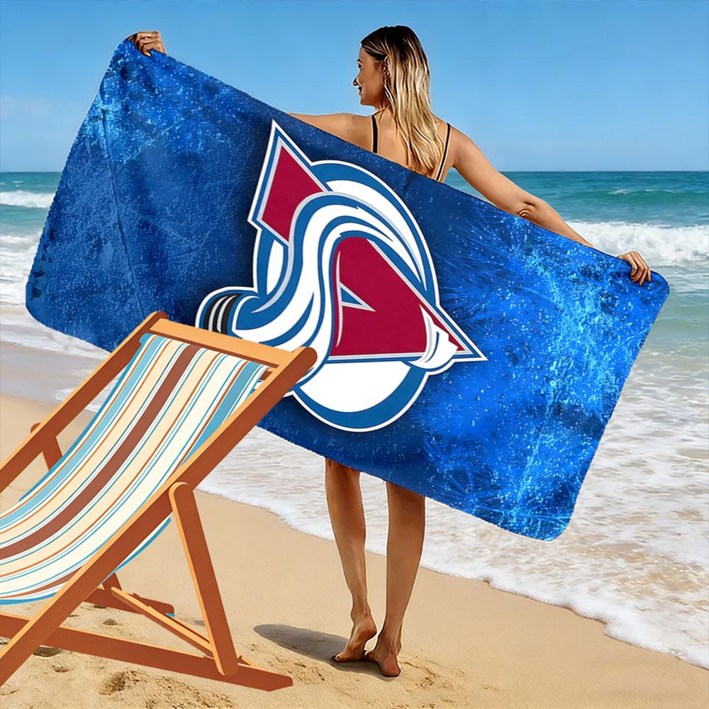 "Red A Logo with Icy Blue Background" Patterned beach towel quick dry perfect for travel outdoor sports jogging the beach and swimming