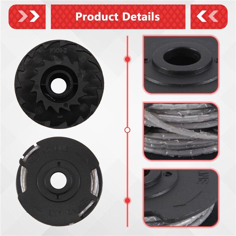 ABBY-4Pcs 1.65Mm 6.1M F016800351 String Trimmer Replacement Spool Line For ART 24 27 30 30-36 LI Grass Trimmer