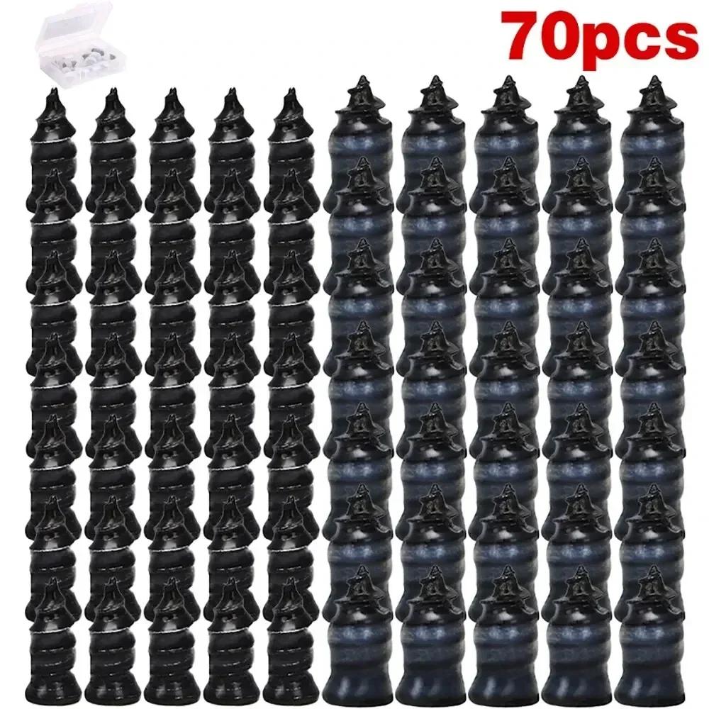 10-70PCS Vacuum Tyre Repair Nail Kit Glue Free Tubeless Tire Car Motorcycle Scooter ATV Puncture Fix Set Universal