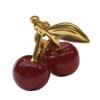Модный брелок с красными вишнями, летние фрукты, вишня, кулон, брелок для женщин, мужчин, сумка, аксессуары