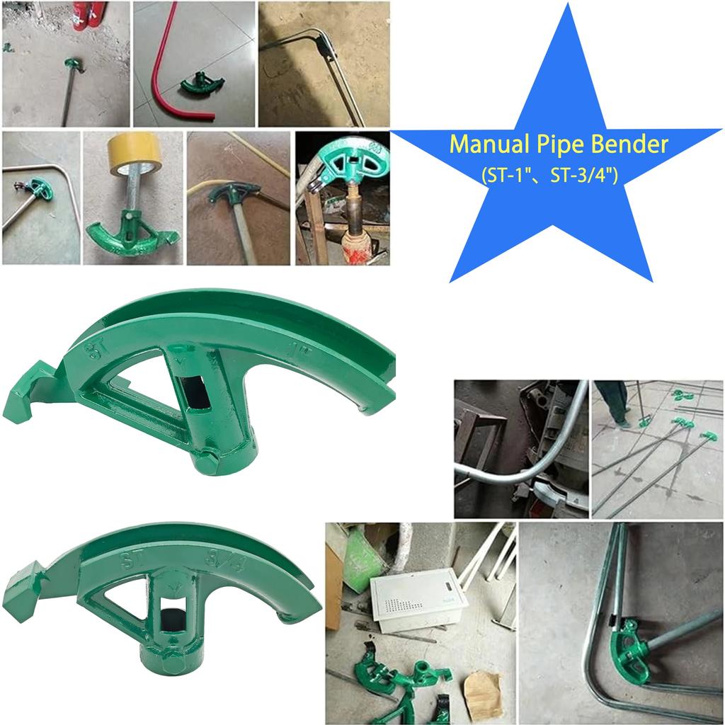 1/ 3/4" Ручной трубогиб, Инструмент для гибки труб, Комплект для гибки труб из стали 45#, Инструмент для гибки труб 1 3/4 дюйма, Головка ручного трубогиба для кабелепровода