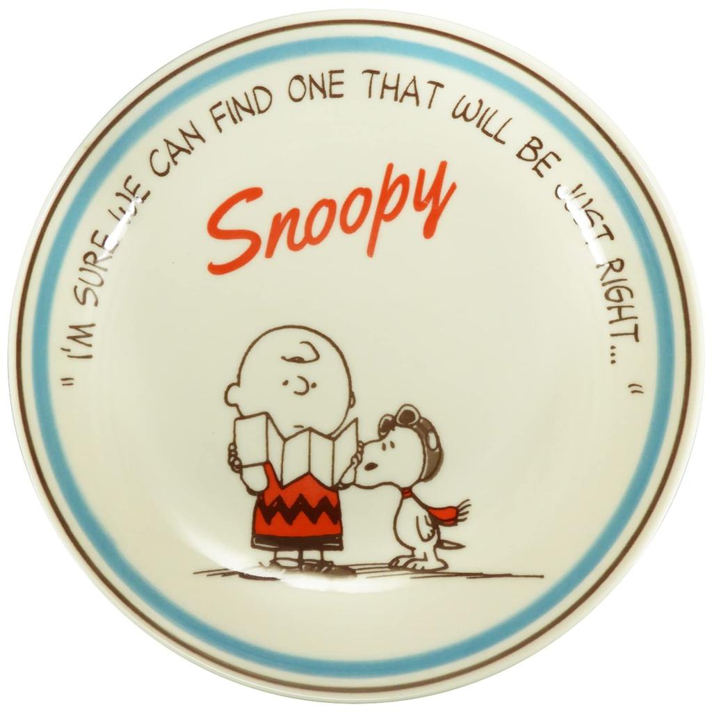 PEANUTS Pasta Plates and Pair Microwave Retro Made in Plates, Set, 21cm, Safe, Design, Japan, SN920-139