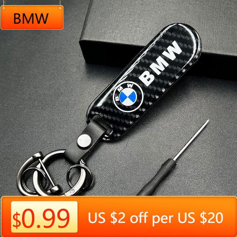 BAGG9 Car Sticker Fashion Car Carbon Fibre Key Fobs Ring Pendant Gift Keychain For BMW F25 F26 F16 F15 F34 F07 F40 F10 F45 F46 G20 G22