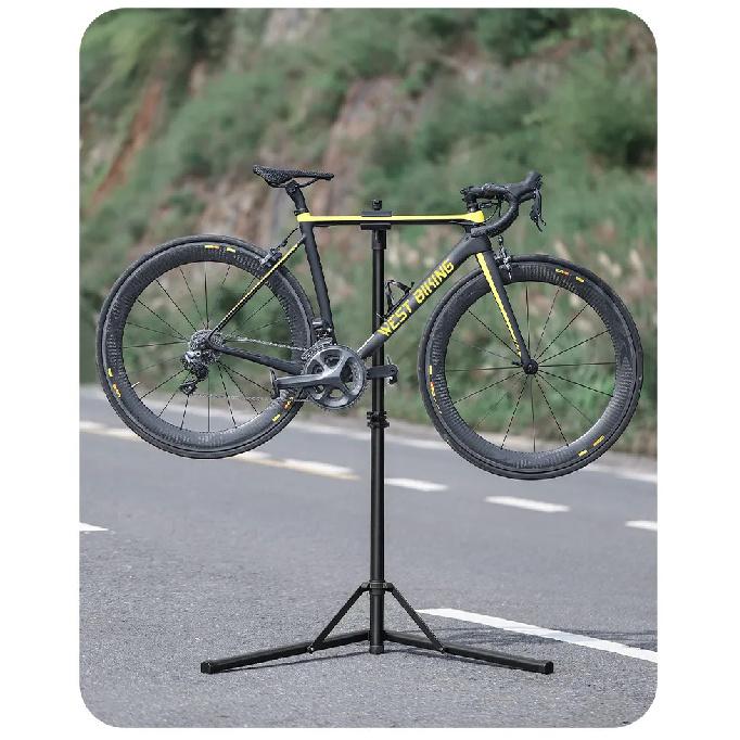 WEST BIKING Складная стойка для ремонта велосипеда из алюминиевого сплава, регулируемая рама для обслуживания, стойка для хранения и парковки велосипеда