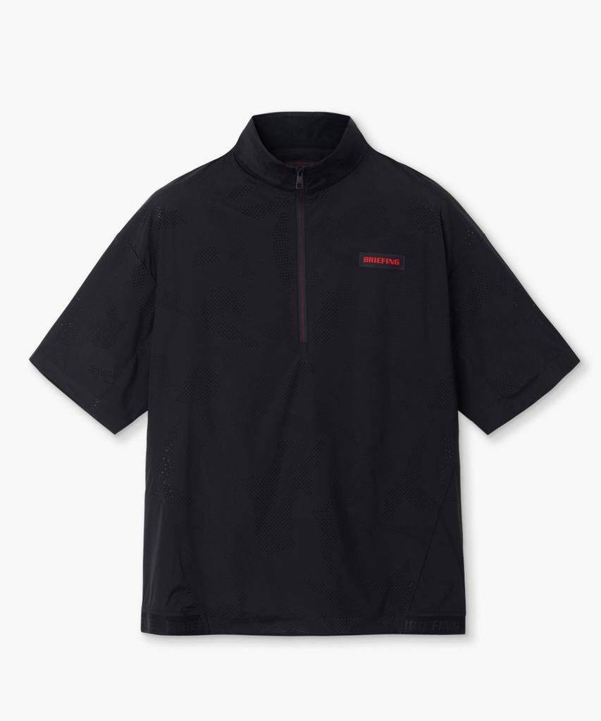 Briefing Golf Men'S Camo Short Sleeve Anorak_Black