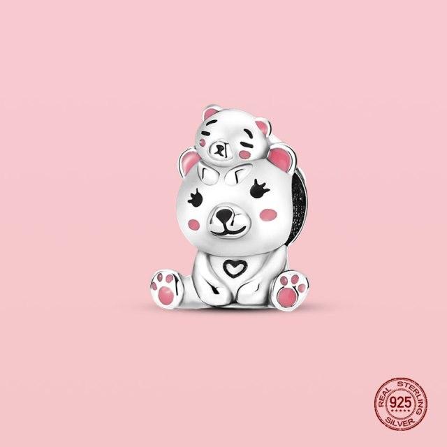 Подвеска из стерлингового серебра 925 пробы, очаровательные бусины для оригинального браслета Panjia, ожерелье, женские украшения