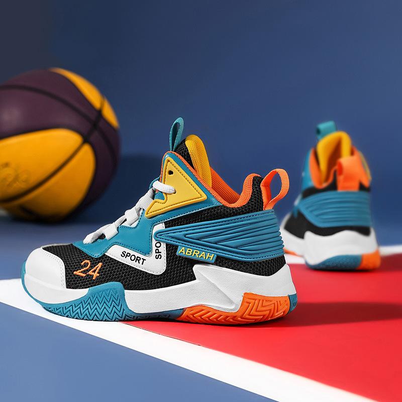 Мальчиковая обувь Профессиональные тренировочные баскетбольные кроссовки Тренировочный класс по баскетболу Весенняя сетка 2025 Дышащая обувь для детей среднего и старшего возраста
