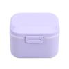 Portable Denture Retainer Soaking Case Multi-Purpose Mouthguards Braces Storage Box Nail Drill Tool Organizer