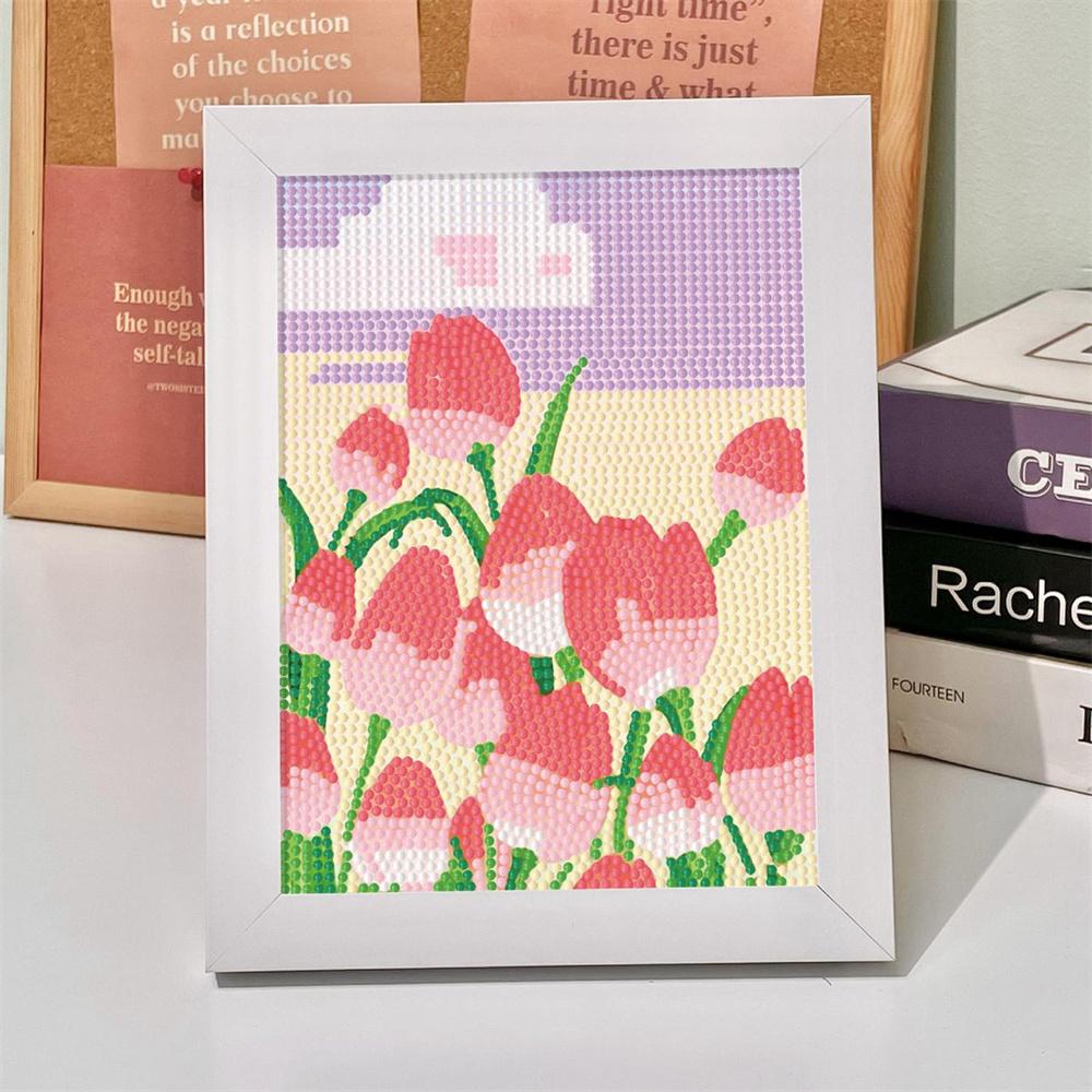 DIY Tulip Flower Diamond Painting Without Frame Decoration Diamond Flowers Sunflower Children Diamond Embroidery Gift