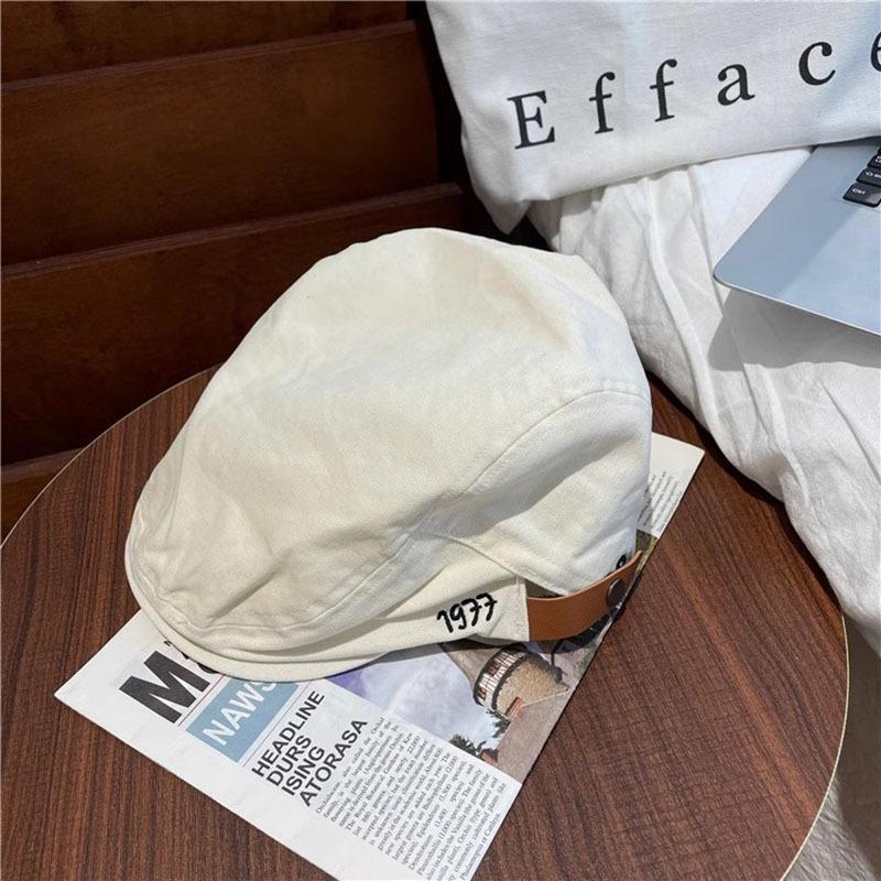 Korean Retro Anti-Forward Hat Women'S Casual Versatile Face Small Beret Artist Sunshade Cap