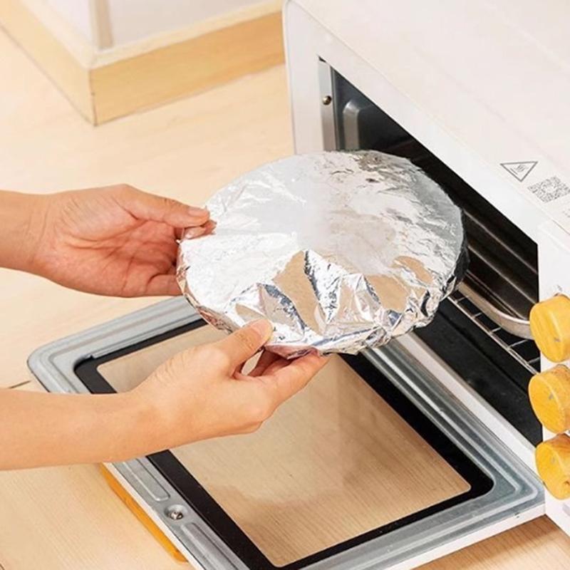 10 шт. Многоразовые изоляционные крышки из алюминиевой фольги - Экологичные кухонные крышки для еды для мисок и блюд, для хранения на кухне