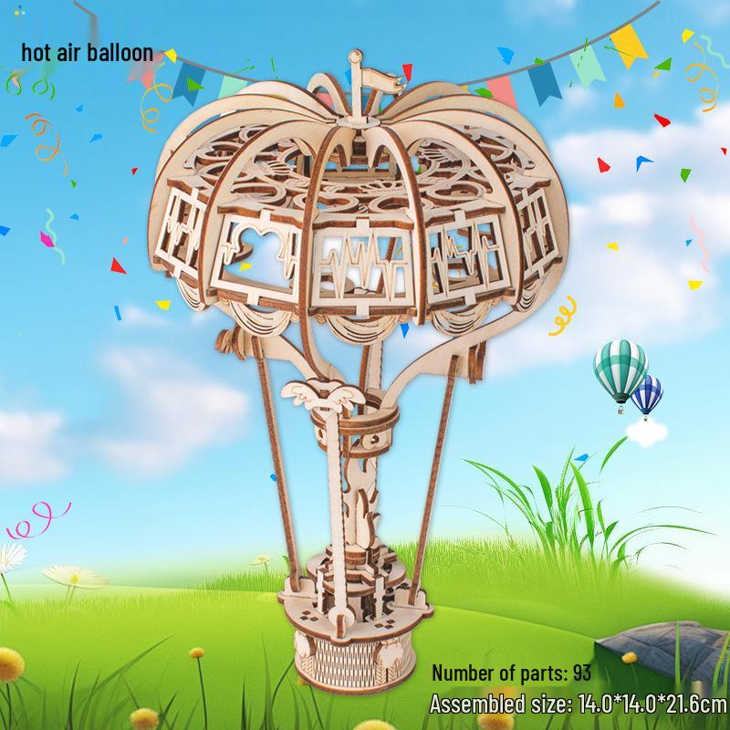 3D Деревянный Пазл Колесо Обозрения - Развивающий DIY Подарок для Детей