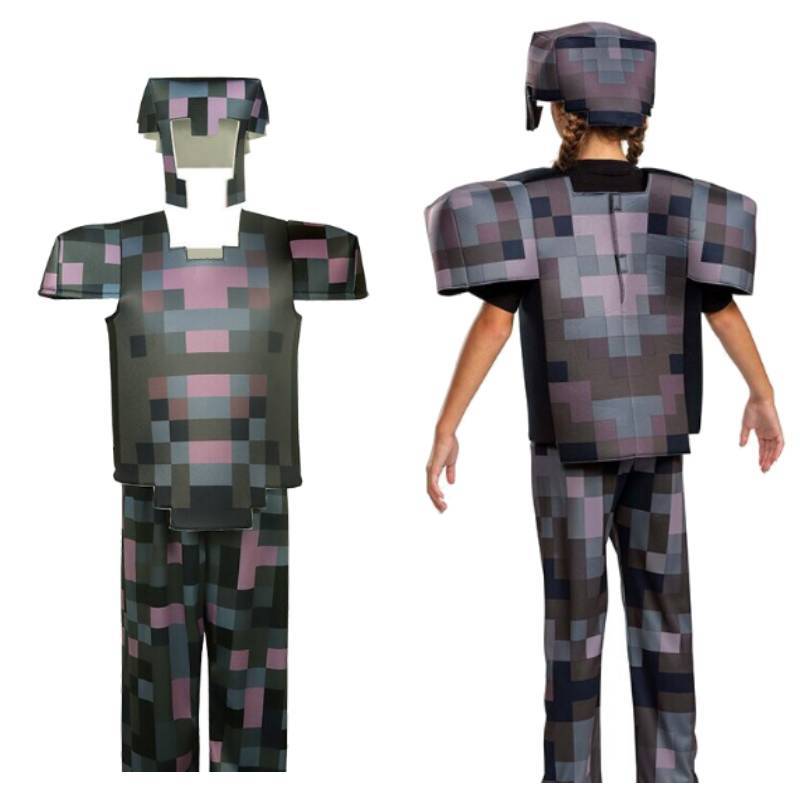 Костюм для косплея Minecraft для детей из полиэстера для ролевых игр на Хэллоуин