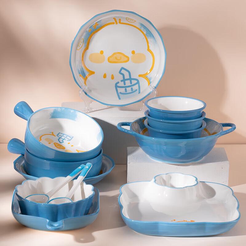 ZISIZ Easy Duck Керамический детский набор посуды (6 шт)