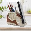 Elephant Shaped Pencil Holder Animal Ornament Phone Bracket Stand Collection Desk Organizer Makeup