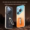 For Huawei Pura 90 Pro Max and Pura 90 Pro Case Shield Full Lens Protection Finger Grip Strap Metal Bracket Vegan Leather Cover