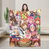 Uma Musume Pretty Derby Аниме Плед Мягкий Теплый Узор Плюшевый Плед для Дивана Кресла Кемпинга Фланелевое Покрывало Покрывало на Кровать