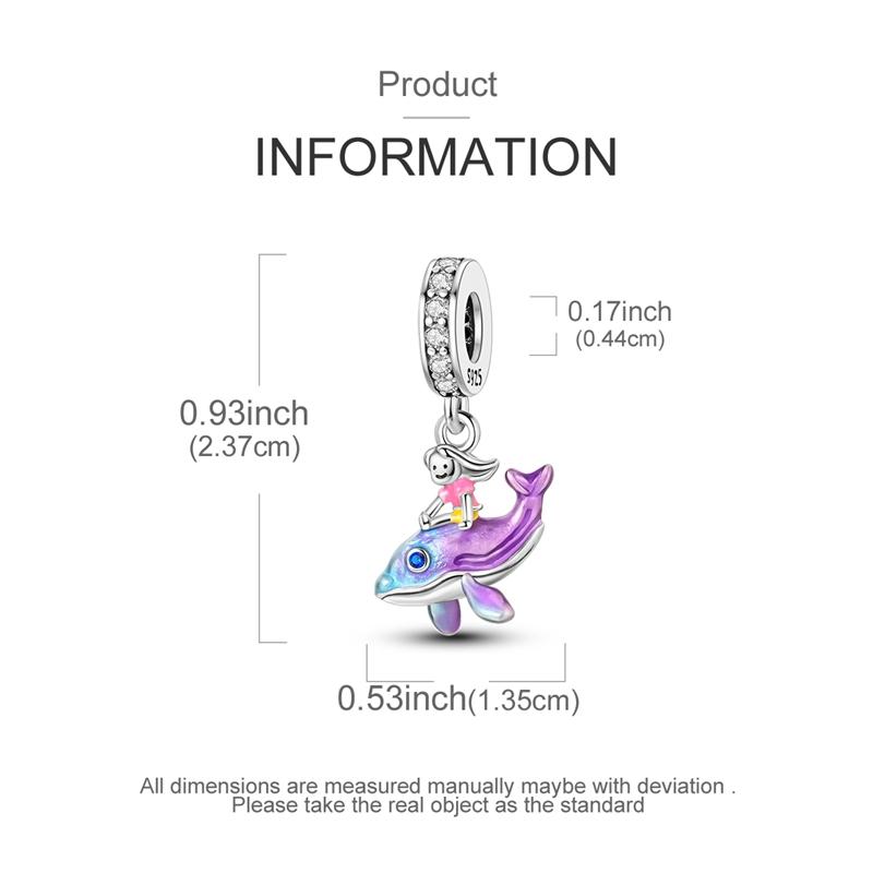 Charms Copper Turtle Dolphins Hedgehogs Pendant Bead Fit Original Necklace Bracelet Bangle Fine Jewelry Women Diy