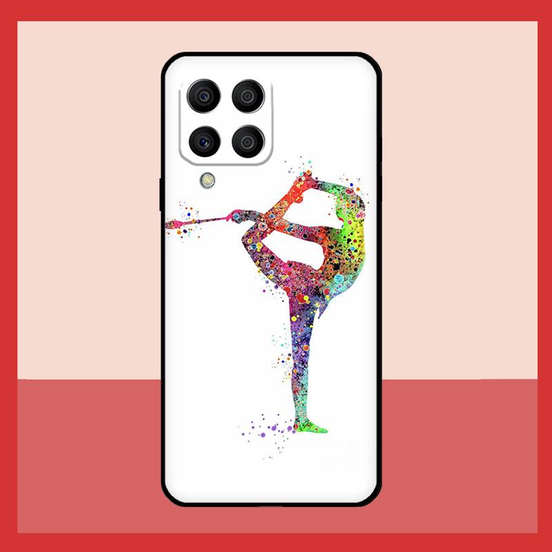 Акварельный Чехол с Рисунком Гимнастика Для Samsung Galaxy M56 M12 M06 M32 M52 M35 M55 M15 M11 M13 M14 M16 M36 M31 M53 M34 M54