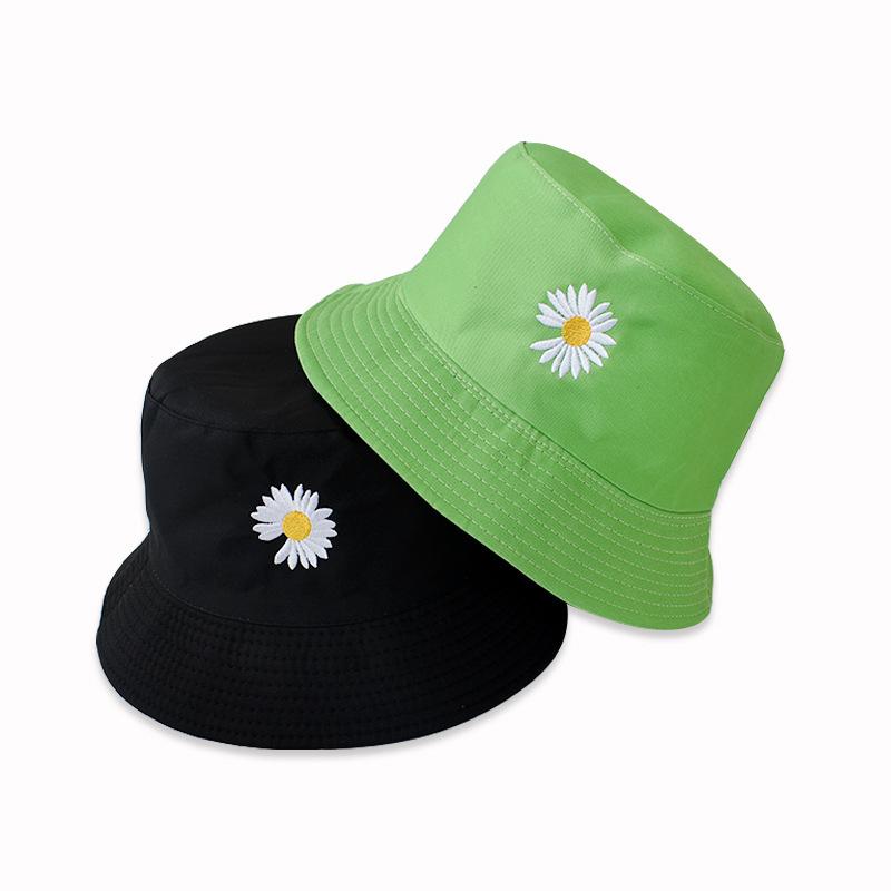 Новинка 2020 года, женские ведро, рыболовные шапки, солнцезащитный крем, солнцезащитная кепка, маленькие ромашки, двусторонняя одежда, весенняя женская одежда F
