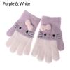 Years Rabbit Wool Soft Children's Gloves Knitted Thermal Gloves Full Finger Mittens Kids Gloves