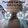New Car Fan 360 Degree Rotatable Double Head 5 Blades 3 Speeds Strong Wind Cooling USB Charging Rear Seat Passenger Car Seat Fan