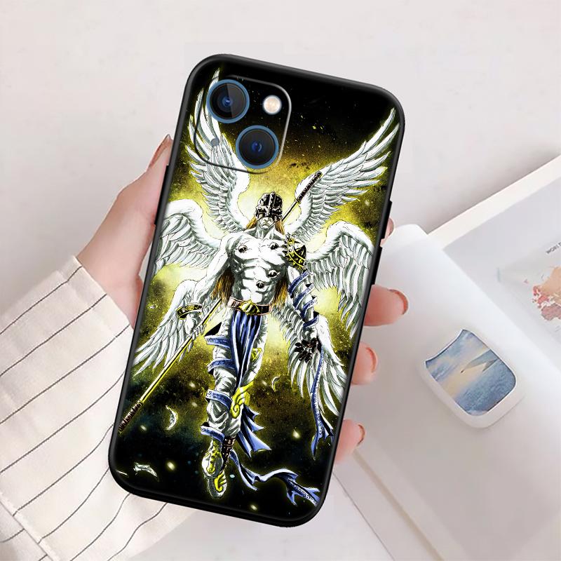 Angel D-Digimons New High-End Shell Phone Case for iPhone 16 15 14 13 12 Pro Max Plus Mini