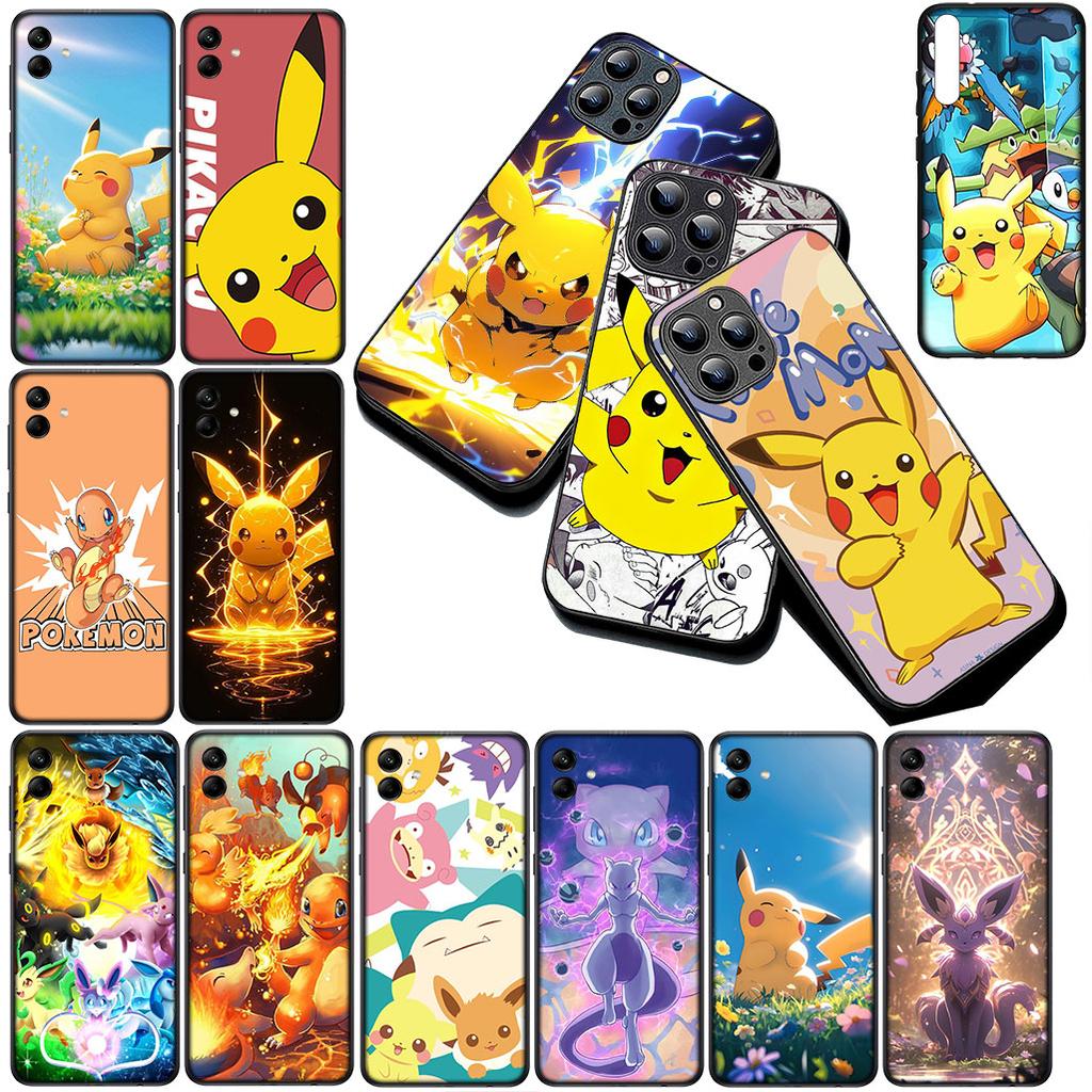 Casing for Apple iPhone 16 14 15 Plus 11 Pro Max 16E ProMax + 16Plus 15+ 14+ Phone Cover Soft Case Cartoon P-Pokemons P-Pikachus